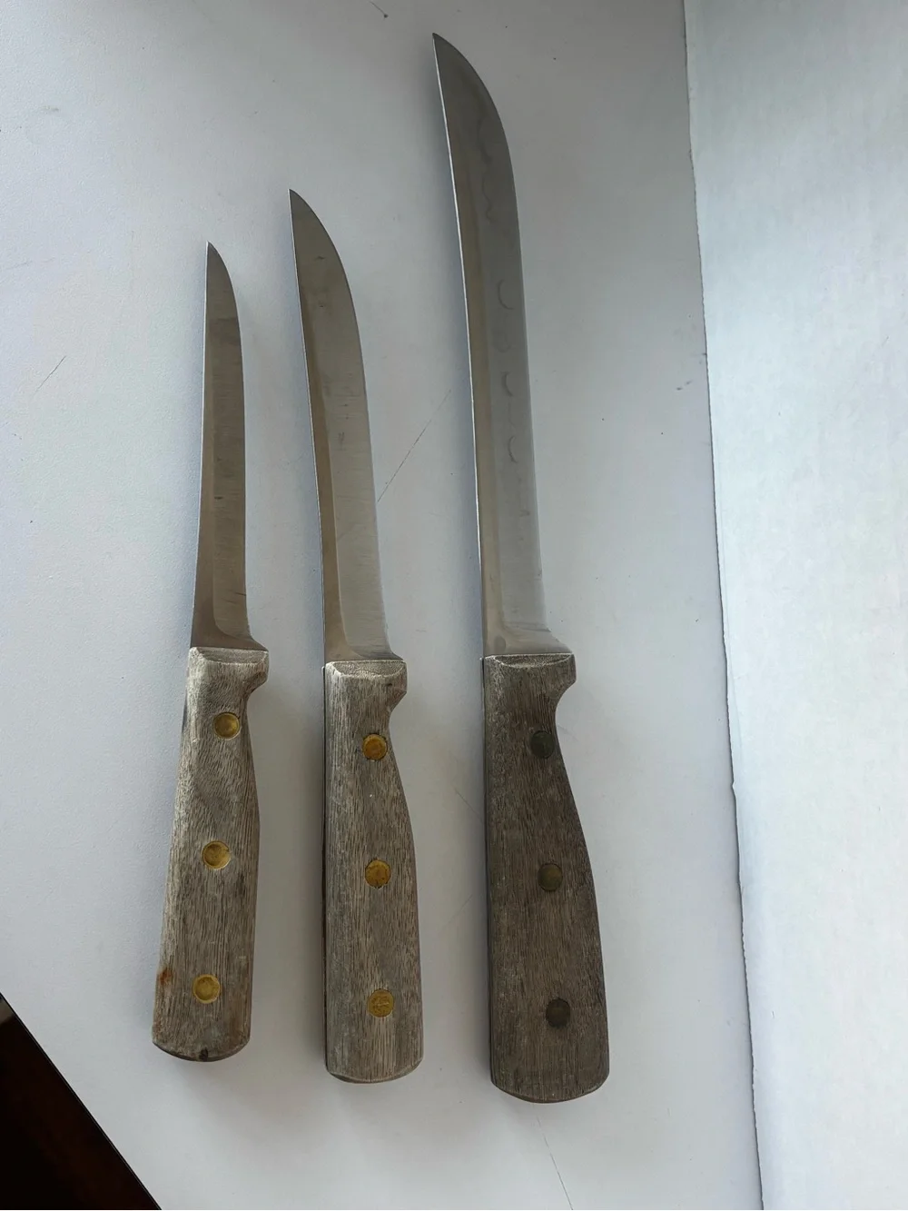 3 Vintage Chicago Cutlery 61S,  62S, 66S Knives Knife set